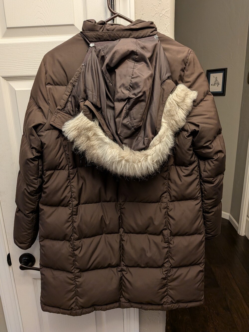 L. L. Bean Women's Brown 650 Down Coat Medium Removable Hood - Picture 2 of 8